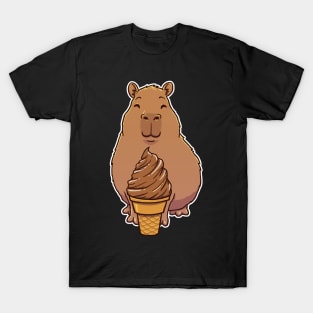 Capybara Chocolate Ice Cream Cone T-Shirt